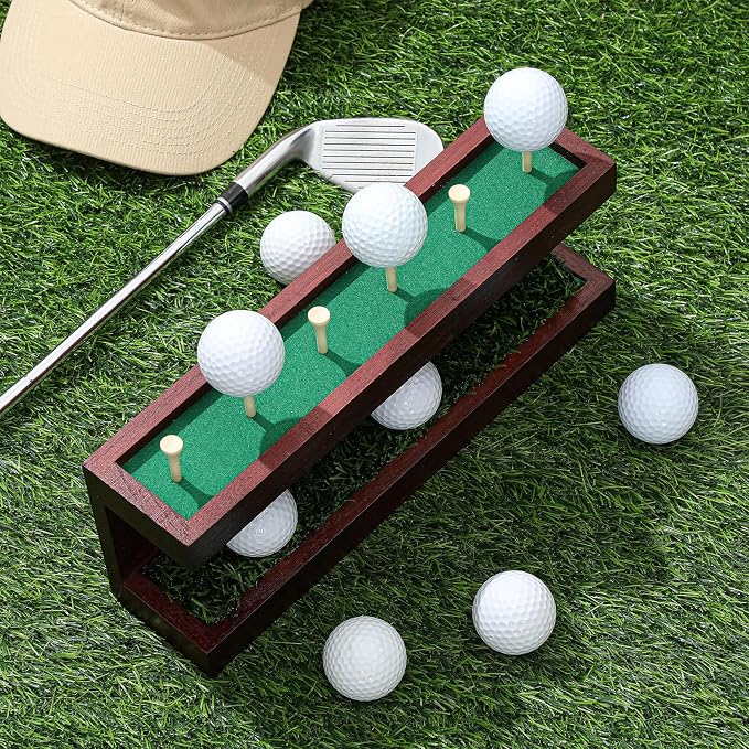 Menkxi Rustic Wood Golf Ball Holder 12.5 x 3 Inch Wall Mounted Vintage Display - Image 5