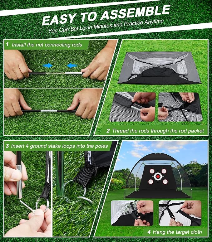 Golf Net, 10x7FT Golf Practice Net - Image 6