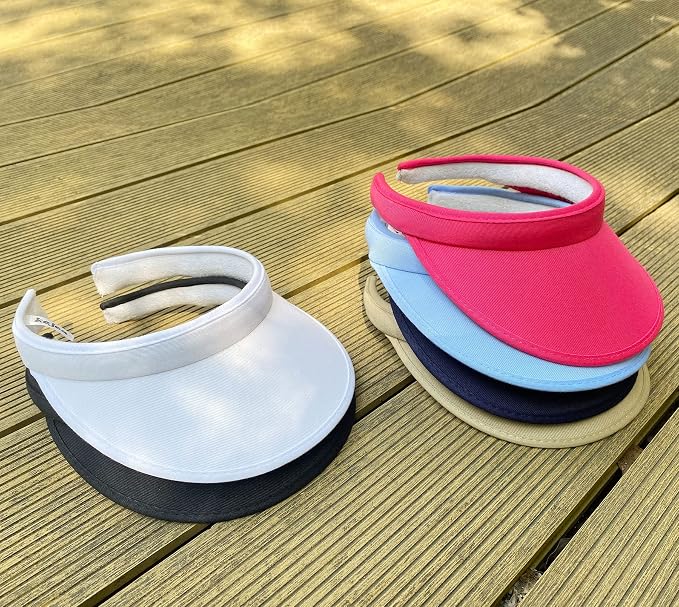 2 Pack Sun Visor Hats Women Men Clip On Wide Brim Visors Hat Outdoor Sports - Image 5