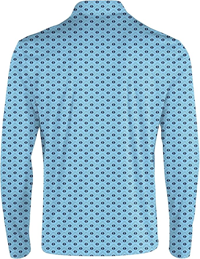 Men's Long Sleeve Golf Shirt Quick Dry 3 Button Work Fishing Outdoor Casual - Image 4