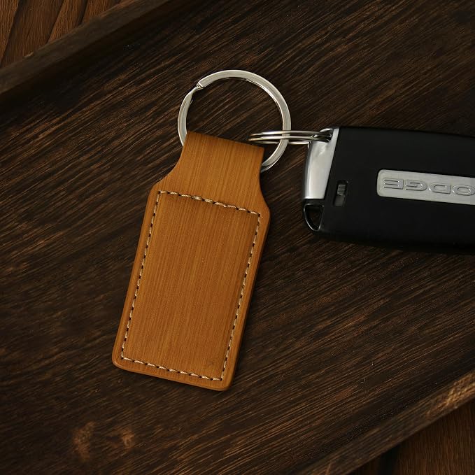 LaserGram Rectangle Keychain, Golfer Golfing, Personalized Engraving Included - Image 3