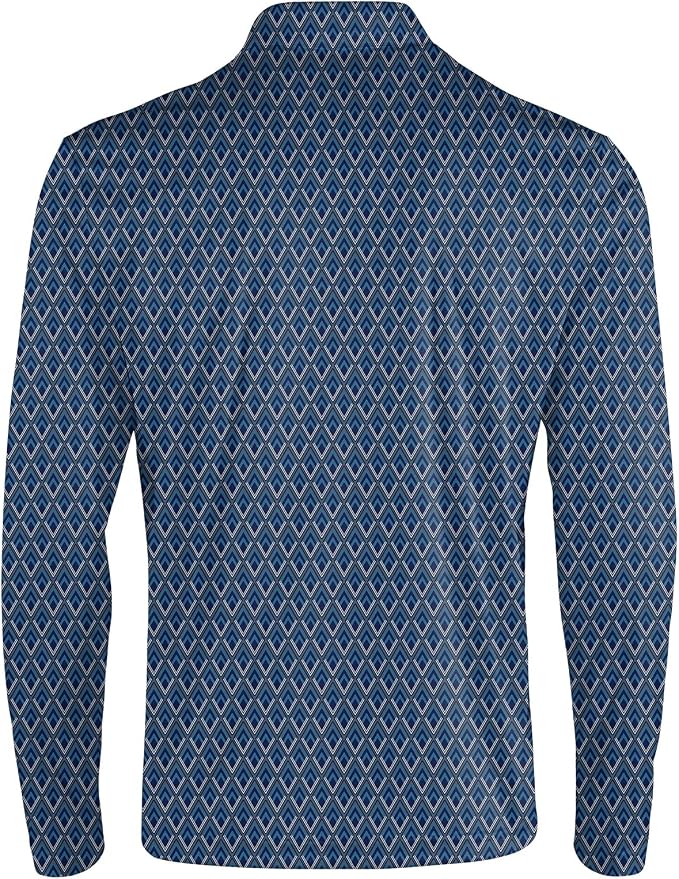 Men's Long Sleeve Golf Shirt Quick Dry 3 Button Work Fishing Outdoor Casual - Image 4