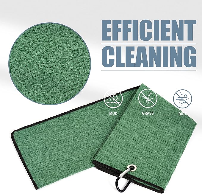 Mile High Life Tri-fold Golf Towel | Premium Microfiber Fabric | Waffle Pattern - Image 3
