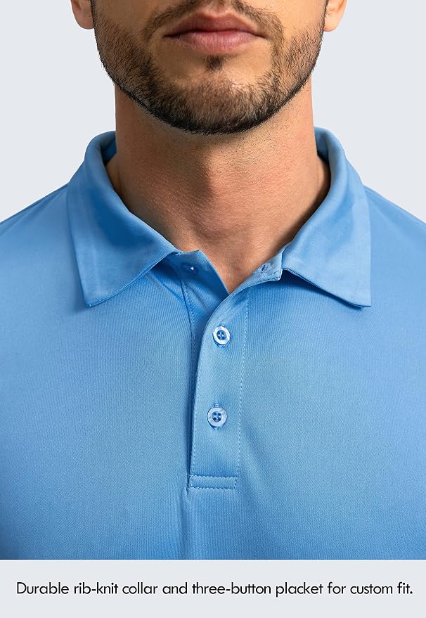 Men's Polo Shirt Long Sleeve Golf Shirts Lightweight UPF 50+ Sun Protection - Image 4
