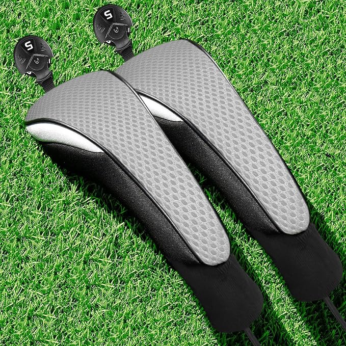 FINGER TEN Golf Club Head Covers Woods Hybrids 1/2/3/4 Pack, Headcovers Men by FINGERTENSport