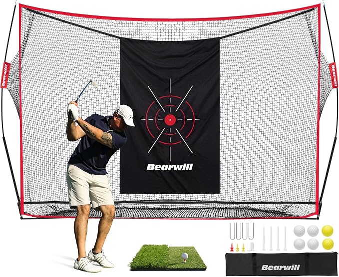 Bearwill Golf Net, 10x7ft Heavy Duty Golf Practice Nets by Bearwill