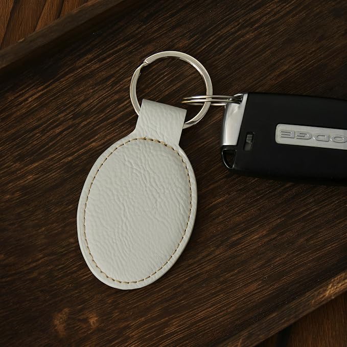 LaserGram Oval Keychain, Sunflowers, Personalized Engraving Included - Image 3