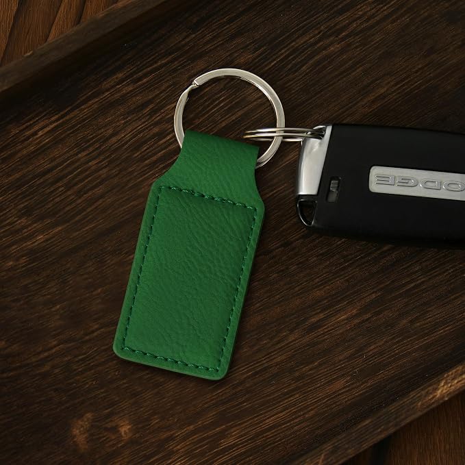 LaserGram Rectangle Keychain, Golfer Golfing, Personalized Engraving Included - Image 3