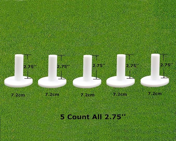 FINGER TEN Golf Rubber Tees Driving Range Value 5 Pack, Mixed Size or 5 Same by FINGERTENSport