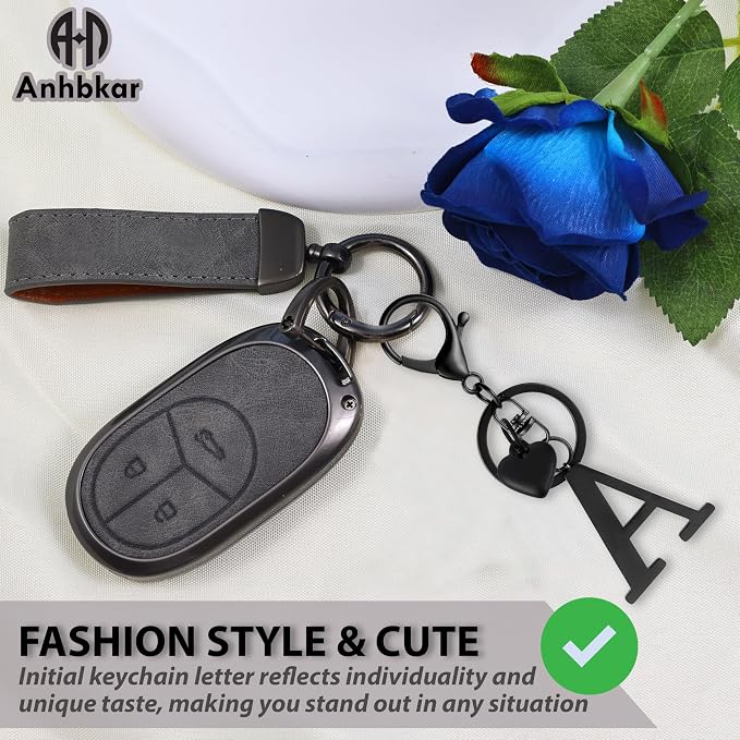 Metal Heart Alphabet Keychain for Women, Girls - Image 4
