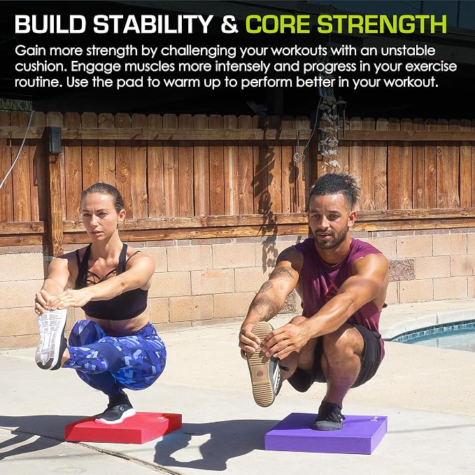 ProsourceFit Exercise Balance Pad – Non-Slip Cushioned Foam Mat & Knee Pad - Image 6