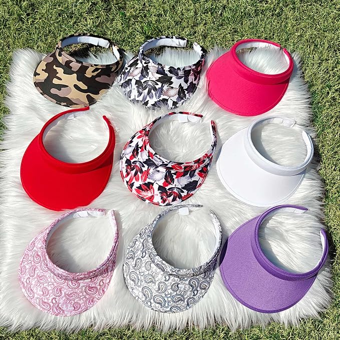 2 Pack Sun Visor Hats Women Men Clip On Wide Brim Visors Hat Outdoor Sports - Image 5