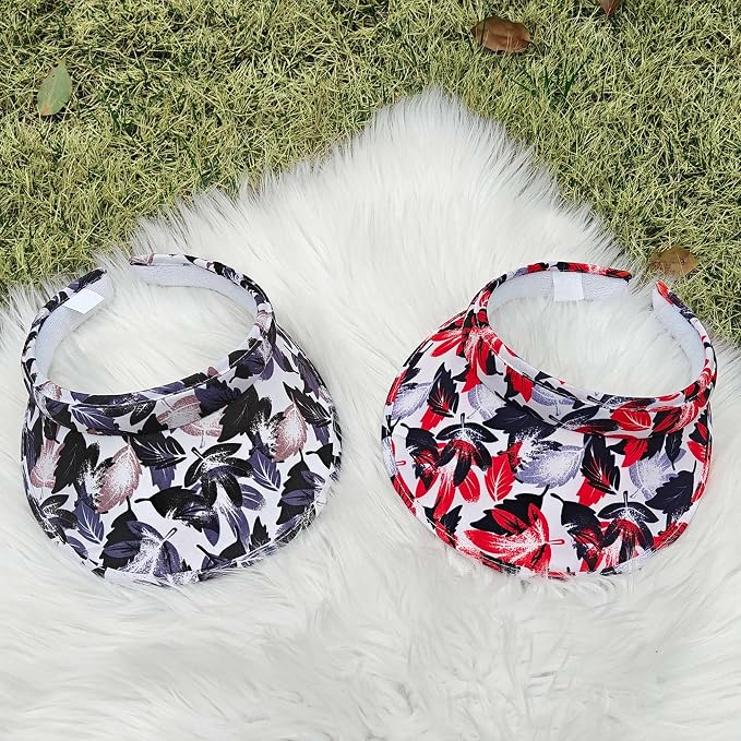 2 Pack Sun Visor Hats Women Men Clip On Wide Brim Visors Hat Outdoor Sports - Image 3