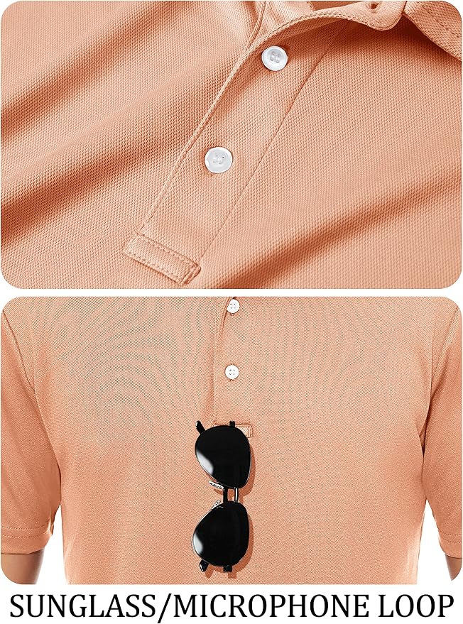 TACVASEN Mens Golf Shirt Dry Fit Mens Polo Shirts Short Sleeve Performance Golf - Image 4