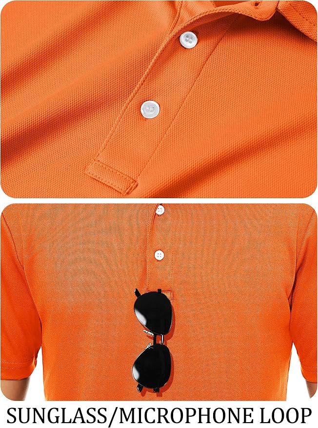 TACVASEN Mens Golf Shirt Dry Fit Mens Polo Shirts Short Sleeve Performance Golf - Image 4