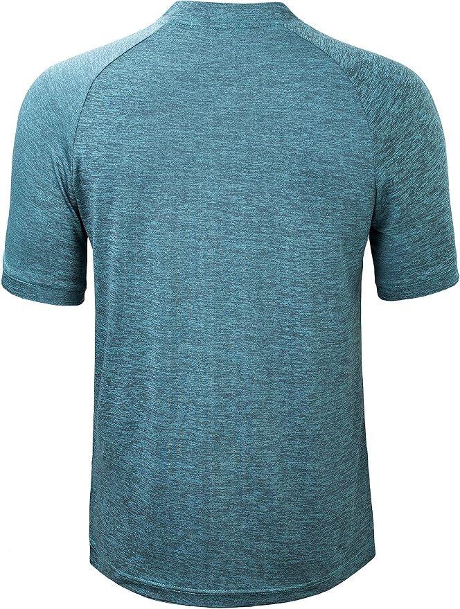 TAPULCO Mens Collarless Golf Shirts Short Sleeve Dry Fit Stretch Casual - Image 2