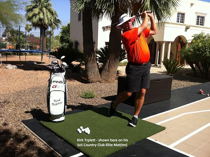 Original Country Club Elite by Real Feel Golf Mat 5x5 ft, Thick Outdoor & - Image 7