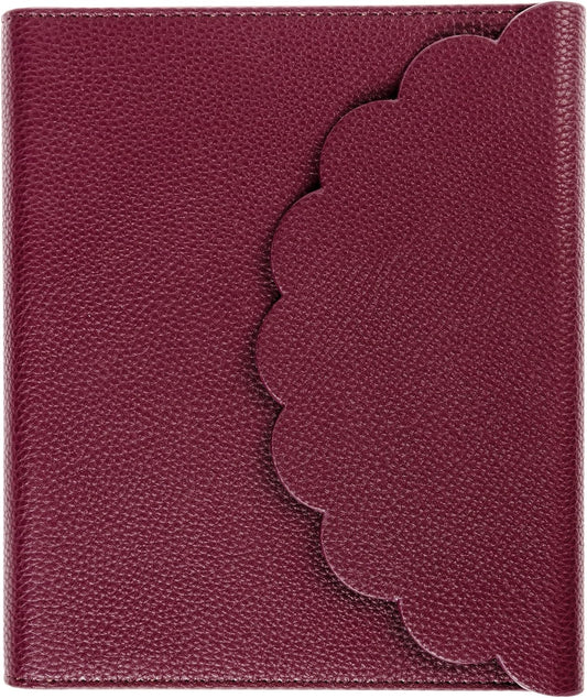 Graphique Vegan Leather Wrap Journal Luxe Collection, Hardcover Diary Notebook for Writing, 160 Lined Pages, 7” x 8.75”, Plum Red