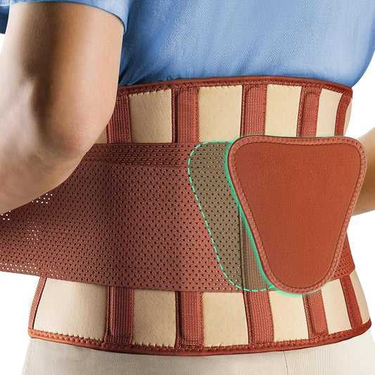 FEATOL Back Brace for Lower Back Pain, Breathable Back Support Belt for Women & by FEATOL