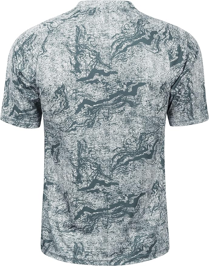 TAPULCO Mens Collarless Golf Shirts Short Sleeve Dry Fit Stretch Casual - Image 2