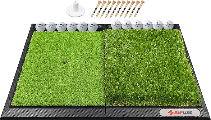 SAPLIZE Foldable Heavy-Duty Golf Hitting Mat by Smartactionsmartplay