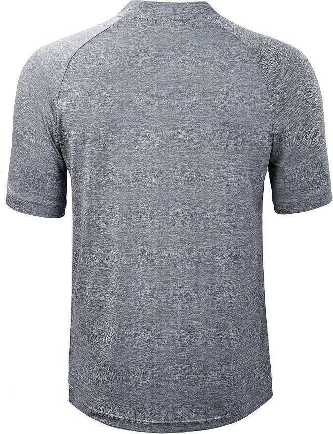TAPULCO Mens Collarless Golf Shirts Short Sleeve Dry Fit Stretch Casual - Image 2