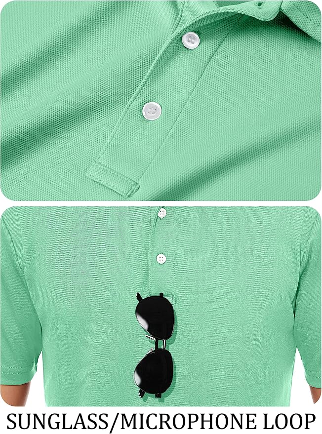 TACVASEN Mens Golf Shirt Dry Fit Mens Polo Shirts Short Sleeve Performance Golf - Image 4