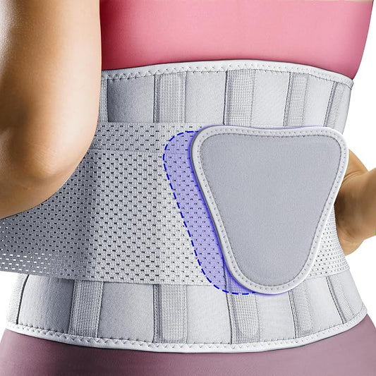 FEATOL Back Brace for Lower Back Pain Women, Breathable Back Support Belt for by FEATOL