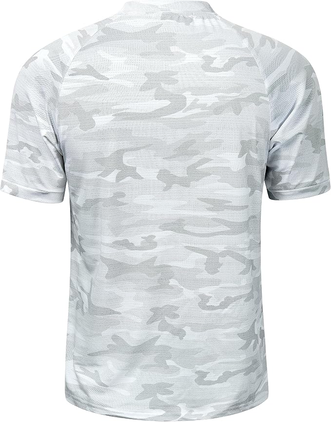 TAPULCO Mens Collarless Golf Shirts Short Sleeve Dry Fit Stretch Casual - Image 3