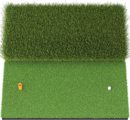 JAYA Golf Hitting Mat with Heavy Rubber Base, Foldable Golf Practice Mat for Indoor and Outdoor Training, Fairway & Rough Turf for Swing and Chipping